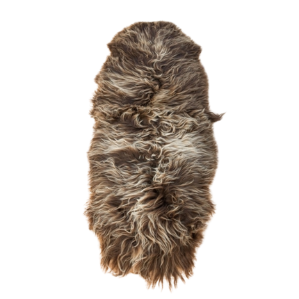 Lammfell | Langhaar Premium | Island | 180x60 cm Rostbraun