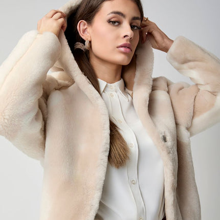 Leah Jacke | Doubleface Beige/Brun