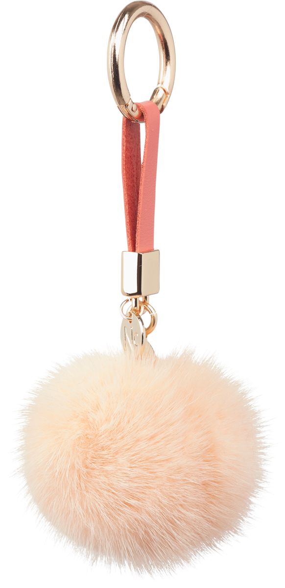 Pompon Schlüsselanhänger | Nerz Pfirsich Pink