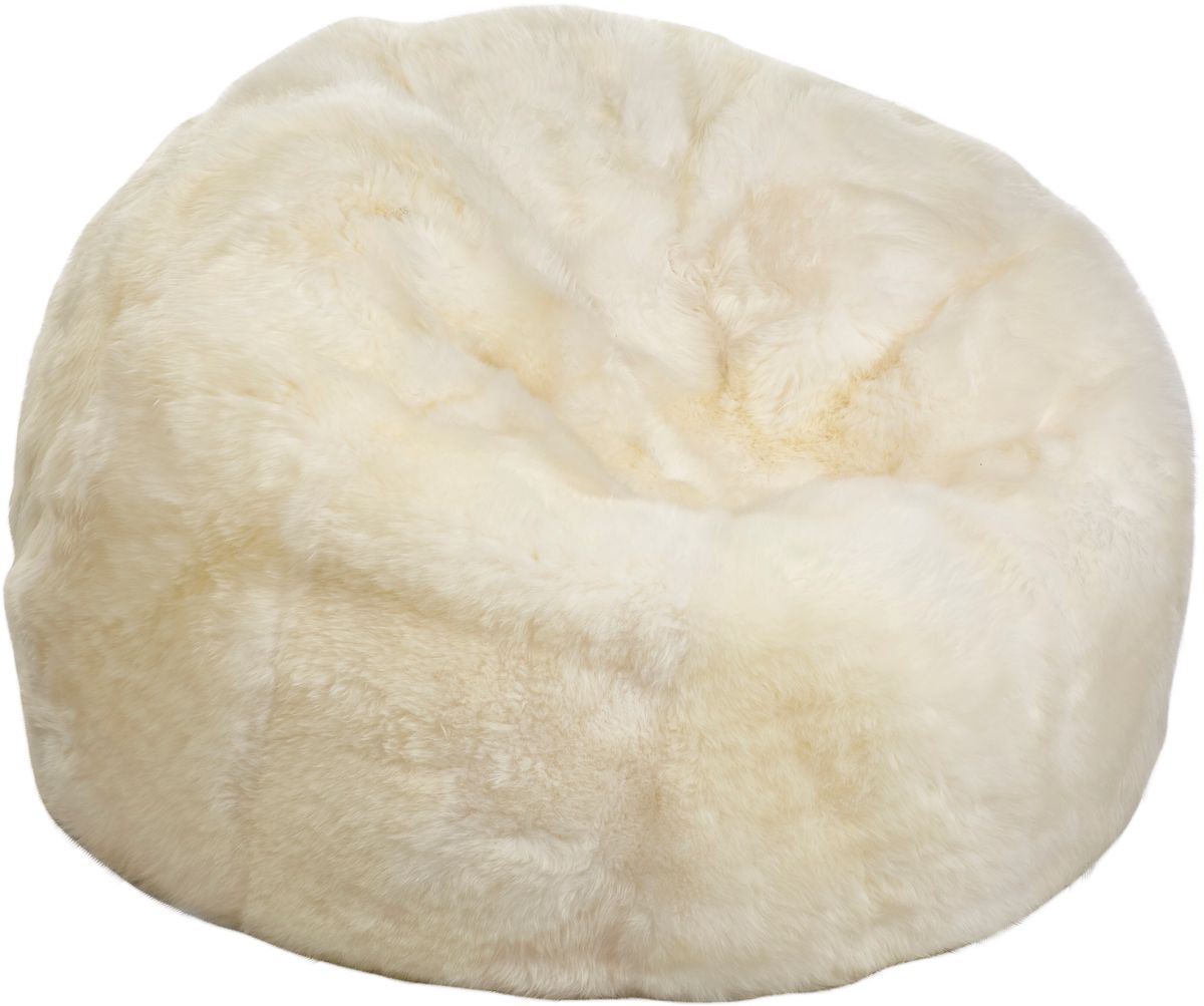 Lammfell Sitzsack Premium | Langhaar | Neuseeland | 73x74 cm | 92x93 cm Sitzsäcke | Lammfellhaus.at