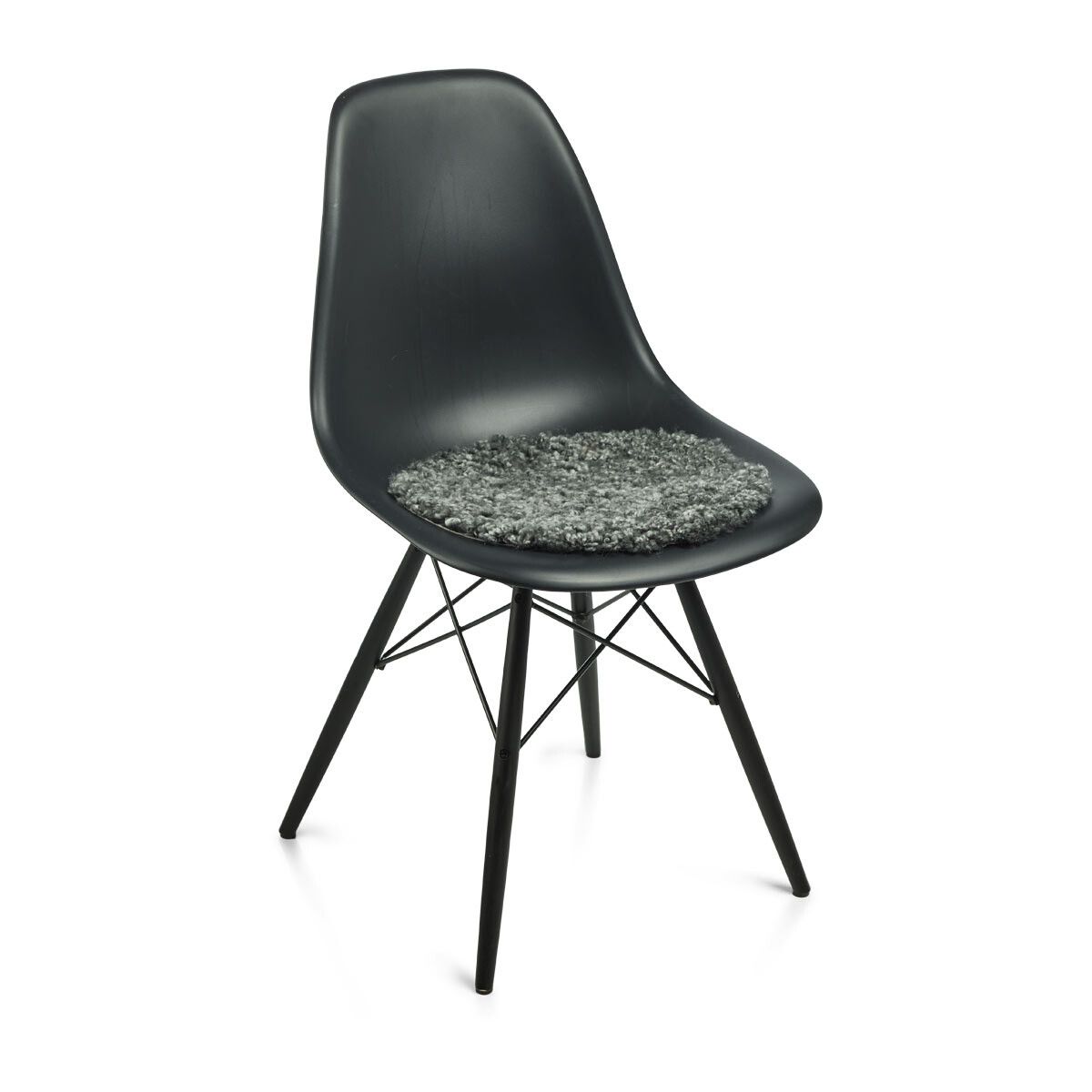 Lammfell Stuhlkissen Premium | Kurzhaar | Neuseeland | D38 cm Sitzkissen | Lammfellhaus.at