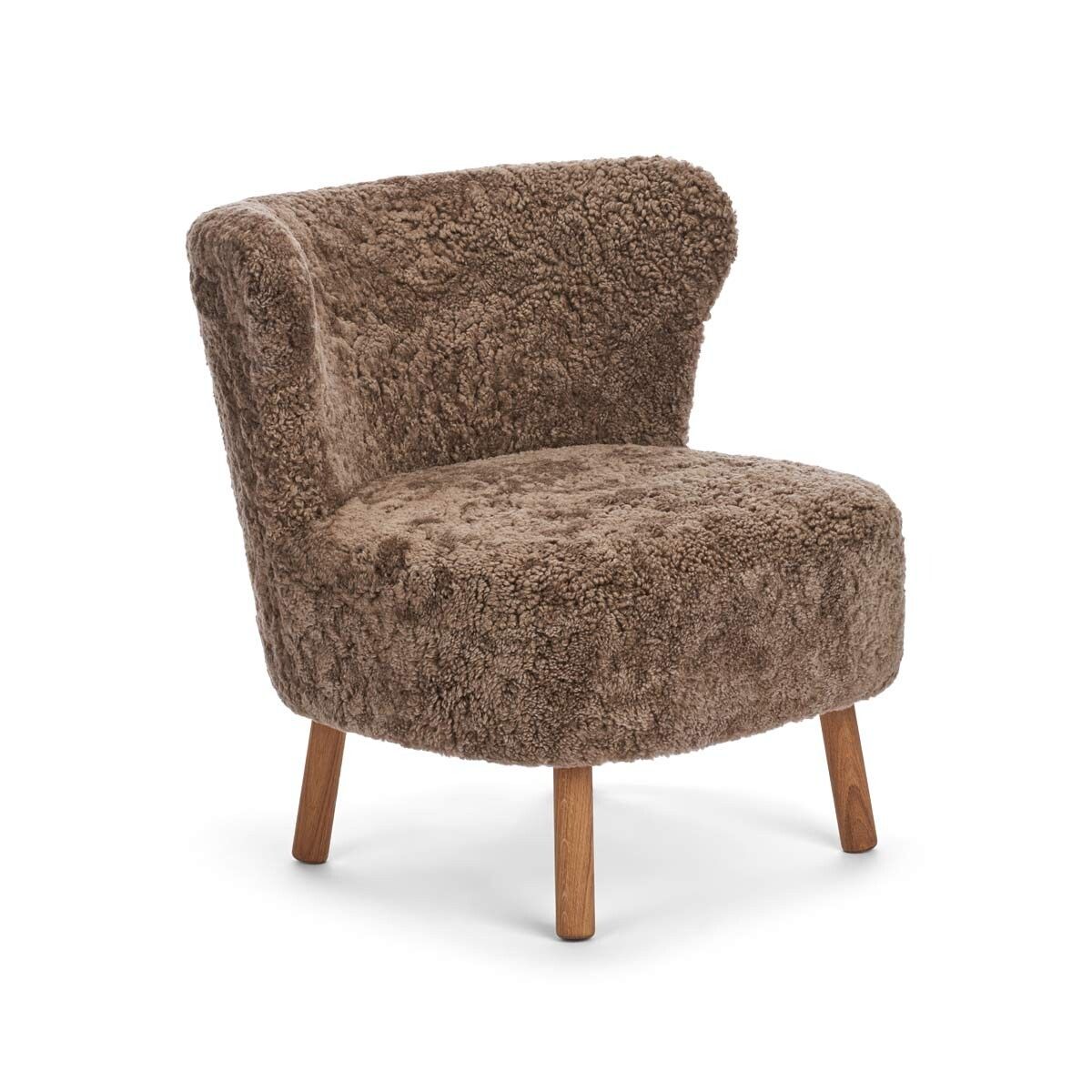 Emil Loungesessel | Premium Lammfell | Kurzhaar Taupe