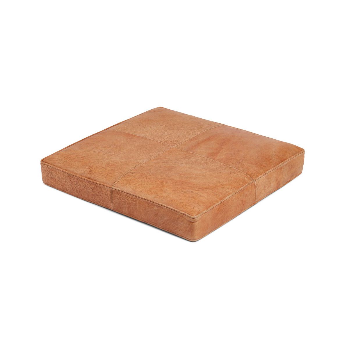 Quadratischer Sitzbezug | Premium Kalbsleder | 50x50x6 cm Sitzkissen | Lammfellhaus.at