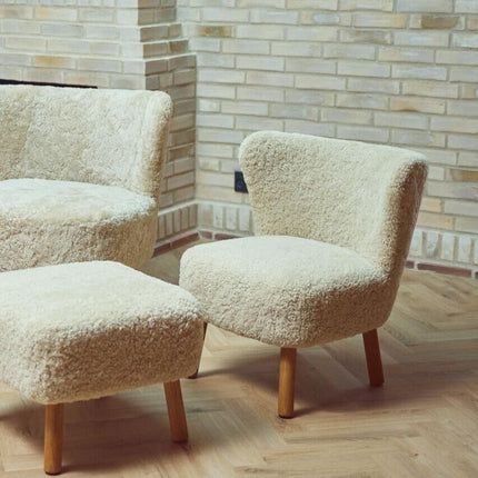 Emily Loungestuhl | Kurzhaar | Design Möbel Anthrazit
