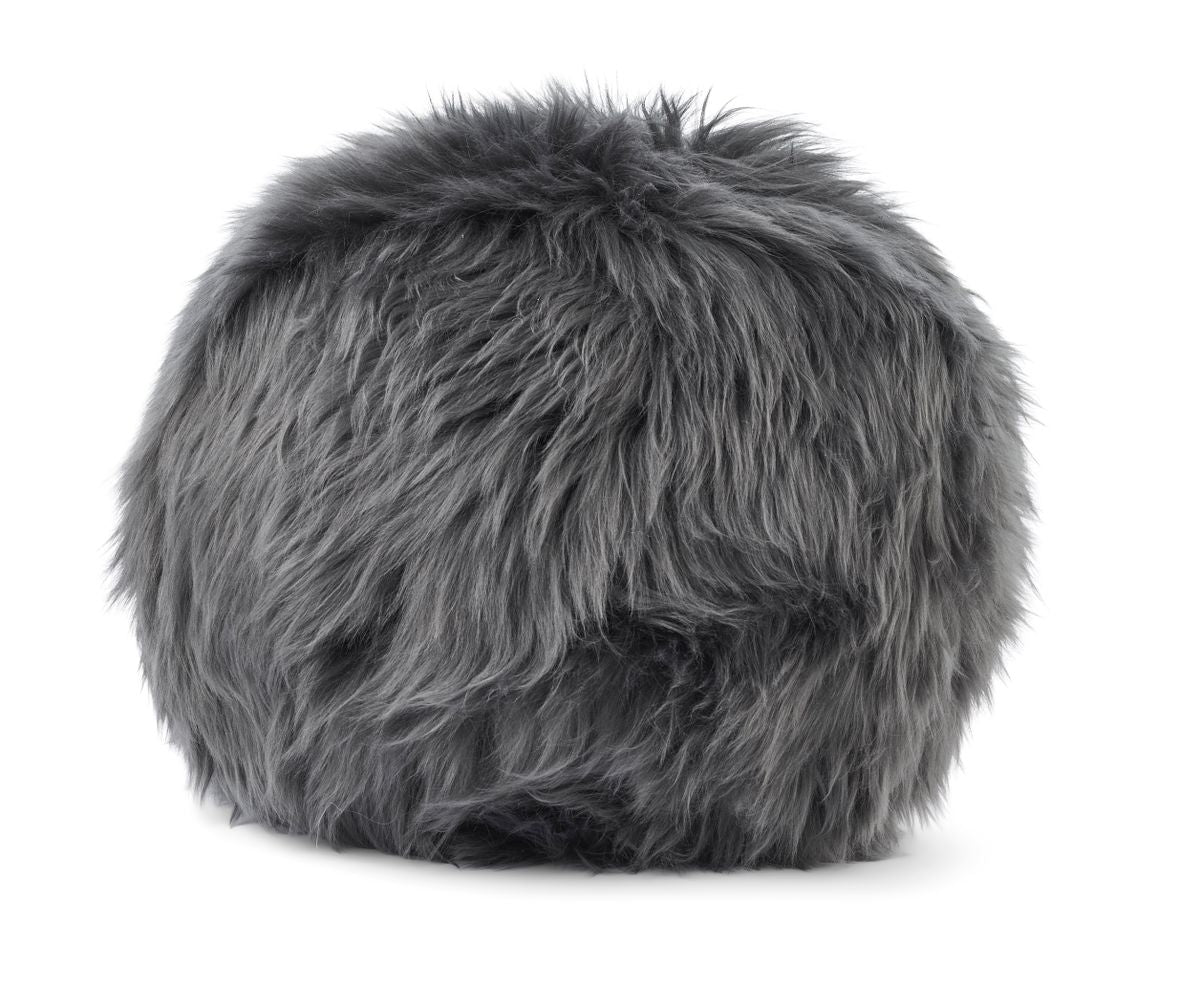 Angelite Kissenball | Langhaar | Neuseeland | D25/30/35 cm Fellkissen | Lammfellhaus.at