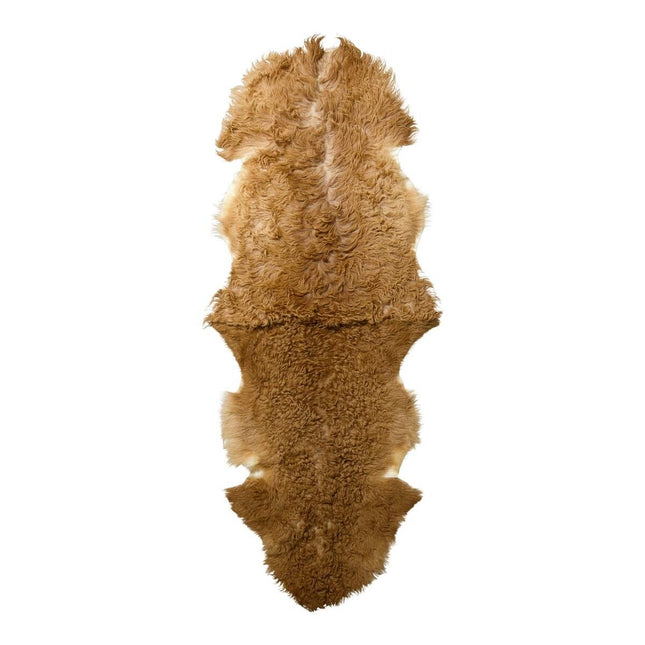 Doppeltes Lammfell | Tigrado | Frankreich | 50x150 cm Beige/Brauntöne