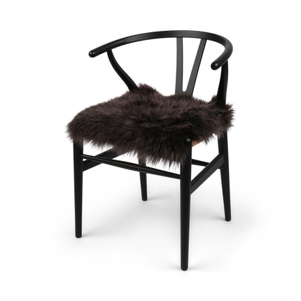 Stuhlauflage | Langhaar | Neuseeland | 40x40 cm Schokolade