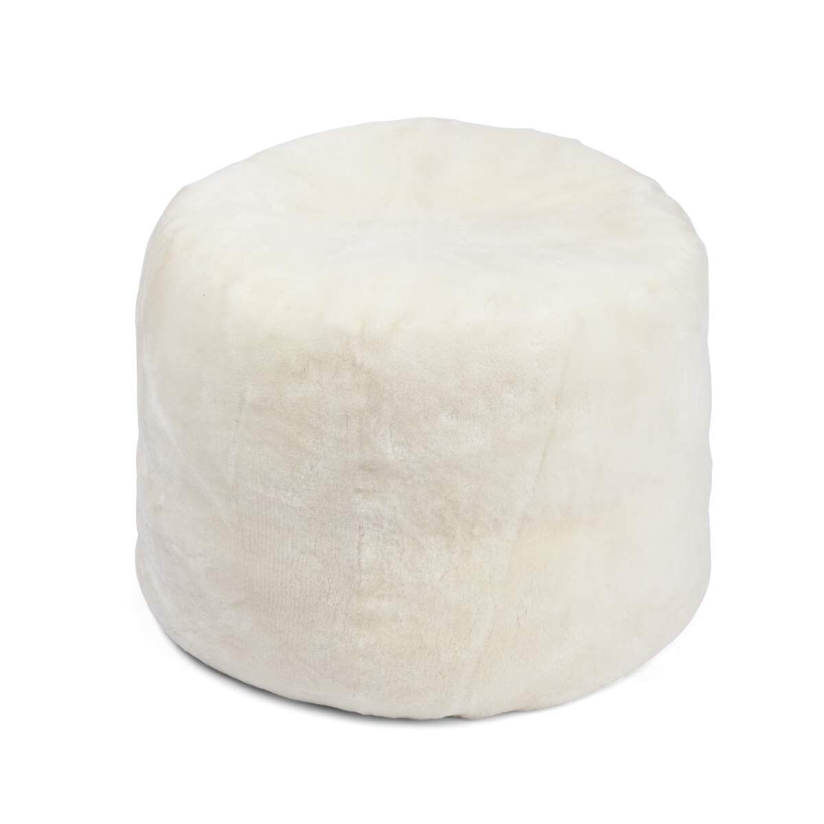 Lammfellpouf Premium | Neuseeland | Mokassin | D55x36 cm Poufs | Lammfellhaus.at