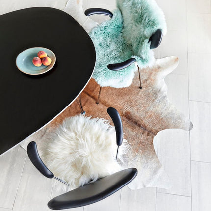 Merino Lammfell | Langhaar | Neuseeland | ca. 100x60 cm Türkis