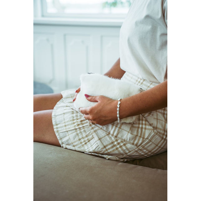 September Clutch | Nerz Weiß