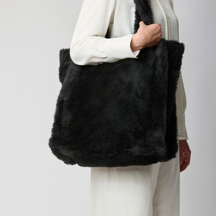 Maxi Glory Shopper | Neuseeland | Lammwolle Schwarz