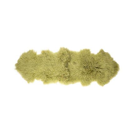Doppeltes Lammfell | Tibet | 150x55 cm Waldgrün
