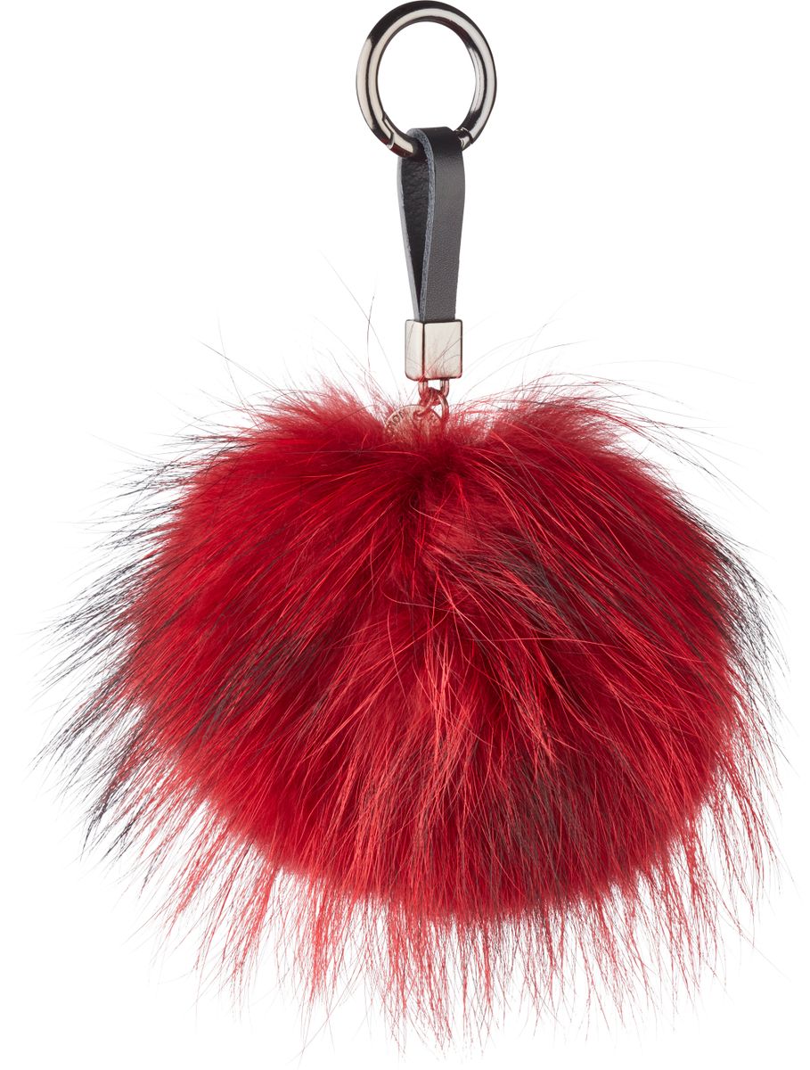 Pompon Schlüsselanhänger | Waschbär Modeaccessoire | Lammfellhaus.at