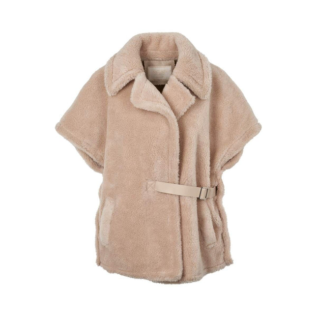 Elvira Poncho | Lammwolle Beige