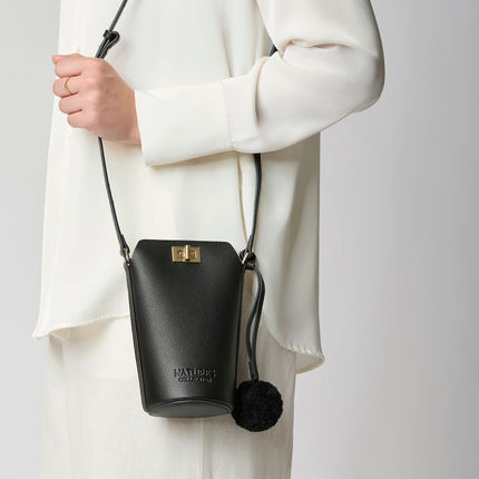 Adina Handytasche | Lammleder Schwarz