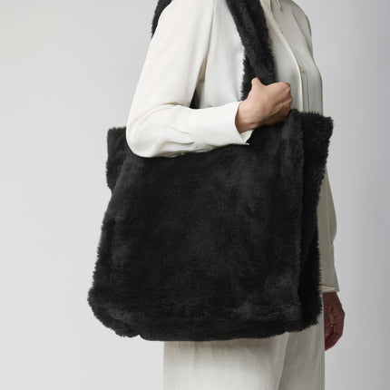Maxi Glory Shopper | Neuseeland | Lammwolle Lederbraun