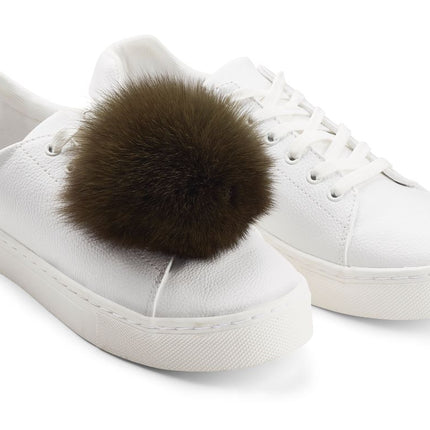 Pompon Schuhclip | Fuchs Khaki