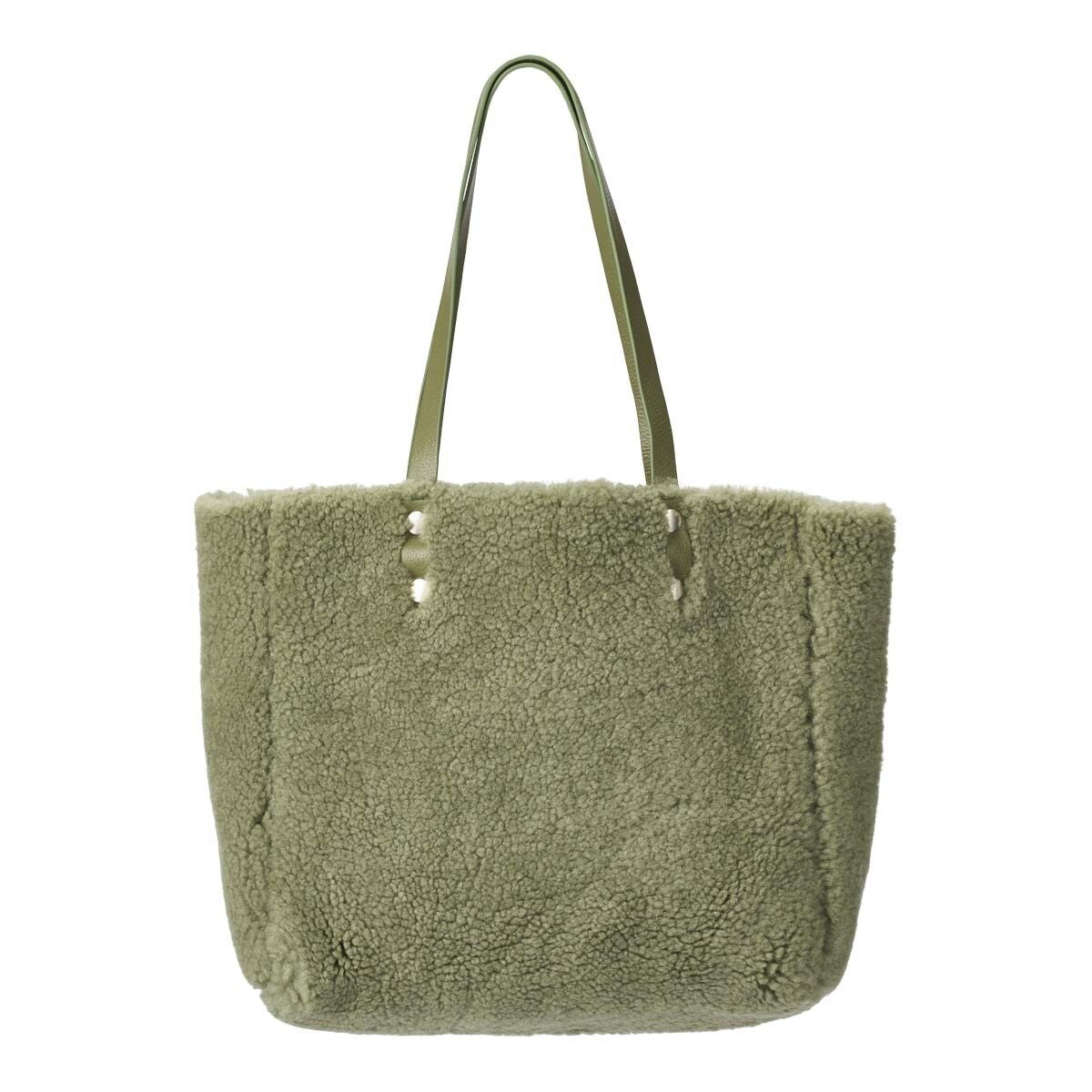 Aya Tasche | Lammwolle Salbeigrün