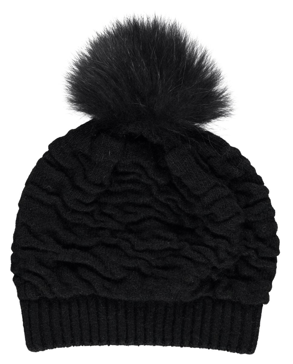 Sidse Mütze | Wolle, Waschbär Modeaccessoire | Lammfellhaus.at