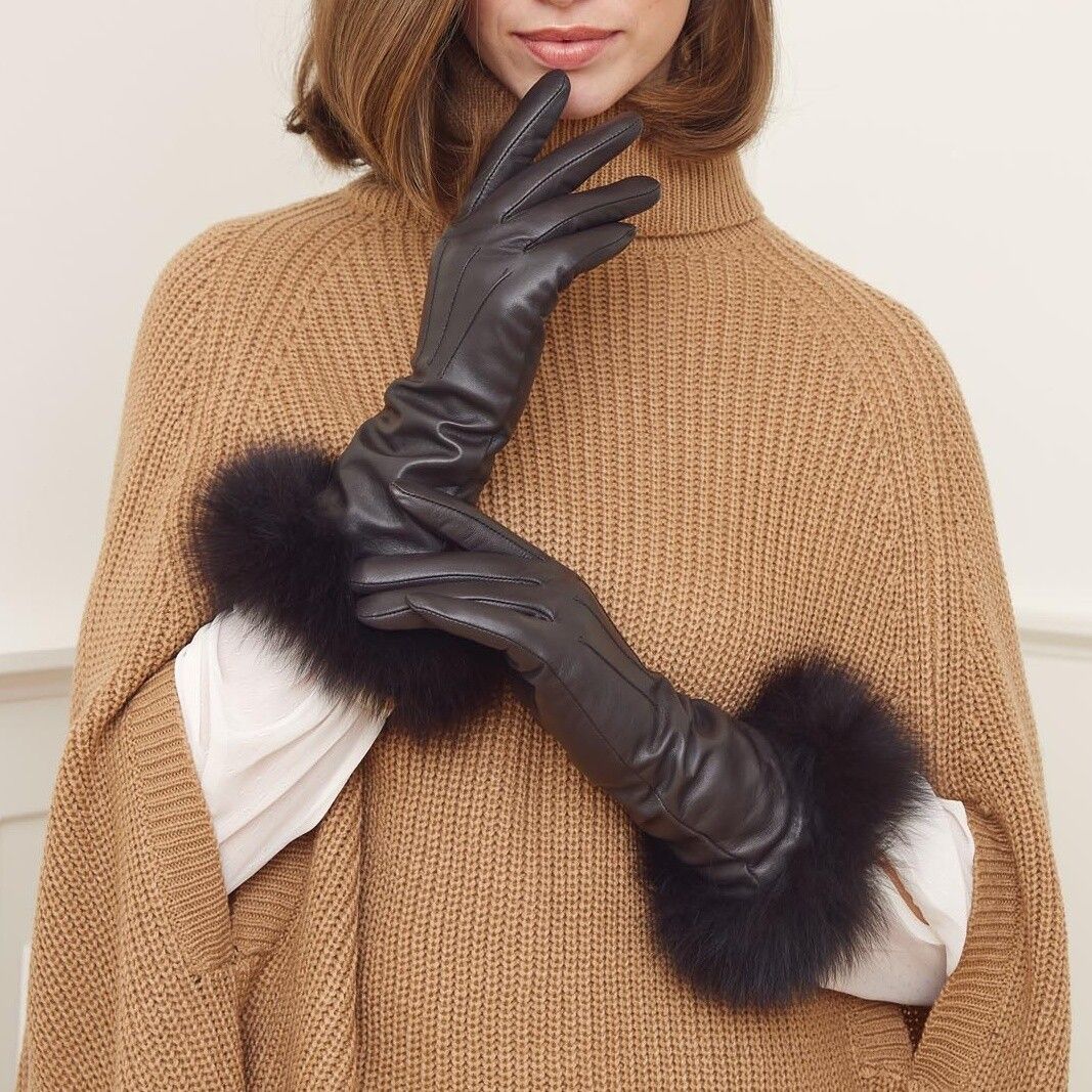 Kimberly | Lederhandschuhe | Nerzpelz | Damenhandschuhe Modeaccessoire | Lammfellhaus.at