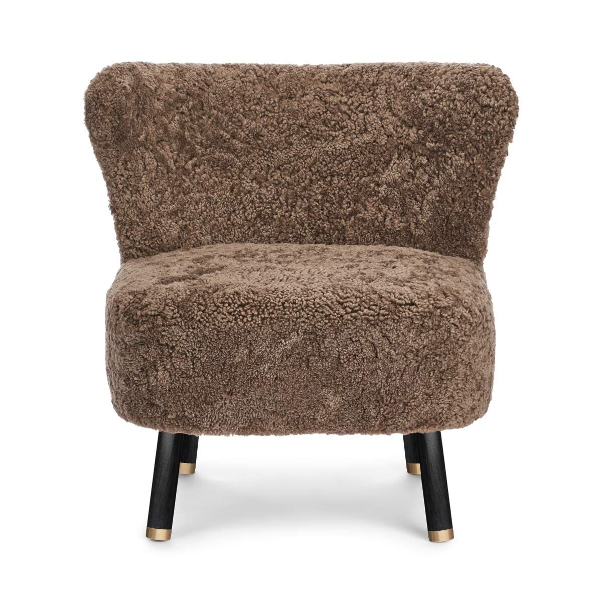 Emil Loungesessel | Premium Lammfell | Kurzhaar Taupe