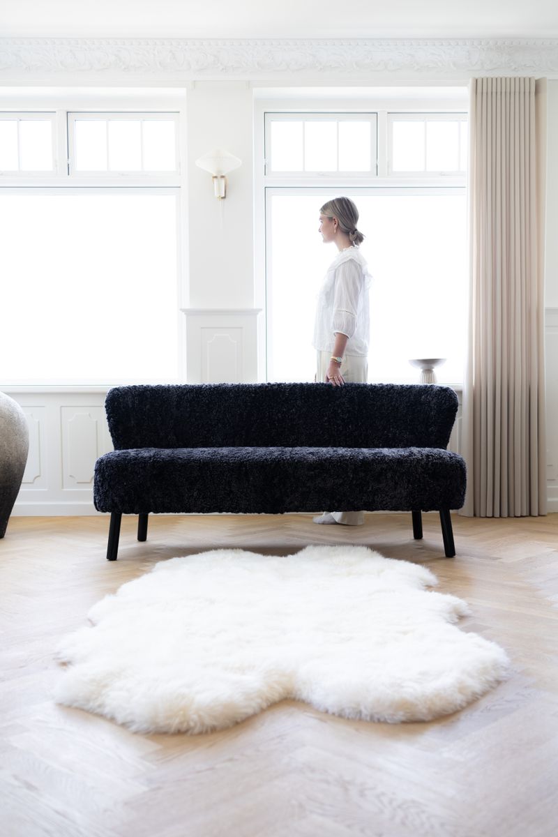 Emanuel 3-Sitzer Sofa | Dreisitzer | Design Möbel Schwarz