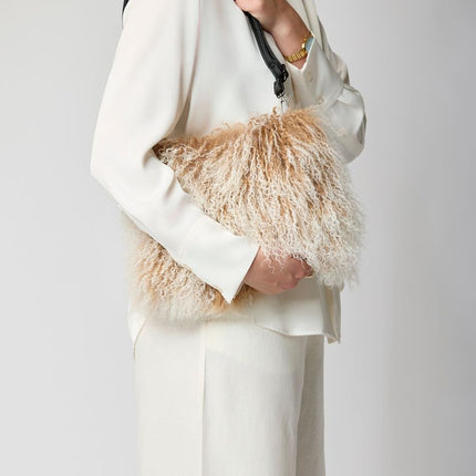 Jasmin Handtasche | Tibet Taupe/Schneespitze