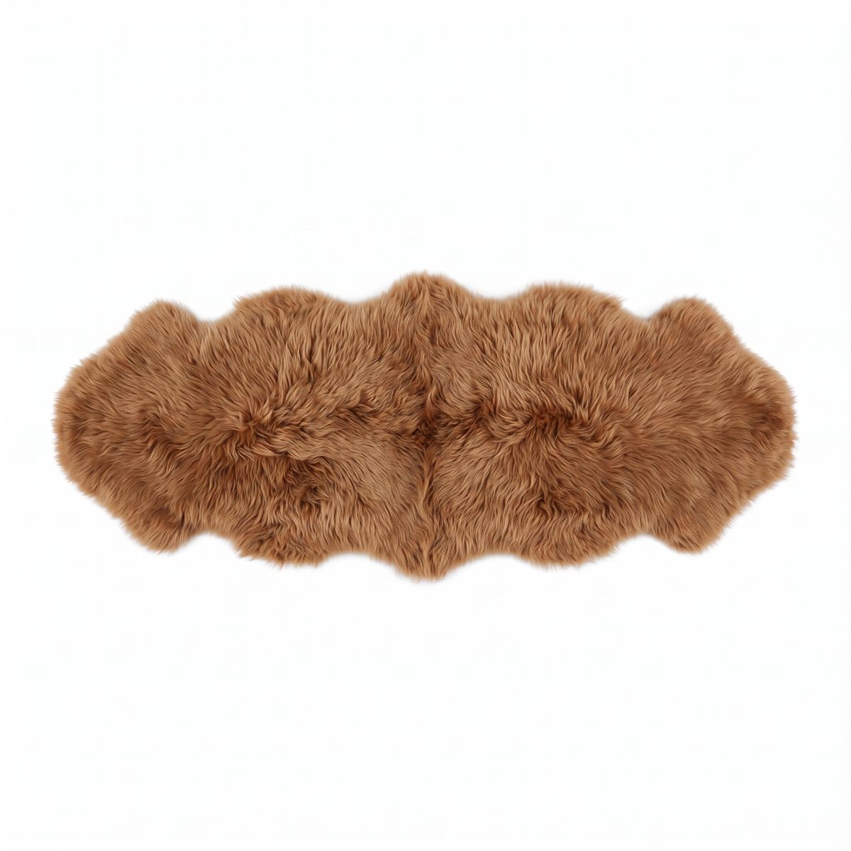 Doppeltes Lammfell | Langhaar | Argentinien | 145x50 cm Toffee