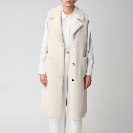 Raelynn Weste | Shearling Lammfell Schwarz