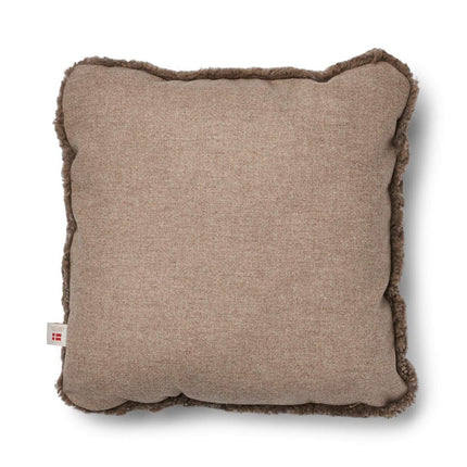 Lammfellkissen | Kurzhaar | Neuseeland | 100% Wolle | 52x52 cm Beige/Taupe