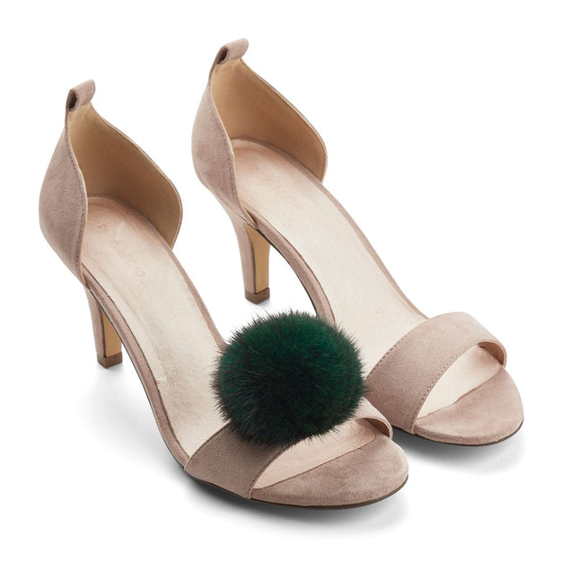 Pompon Schuhclip | Nerz