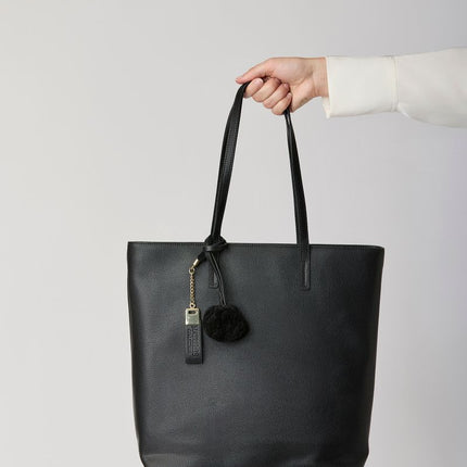 Juliana Shopper | Lammleder Schwarz