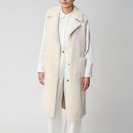 Raelynn Weste | Shearling Lammfell Schwarz