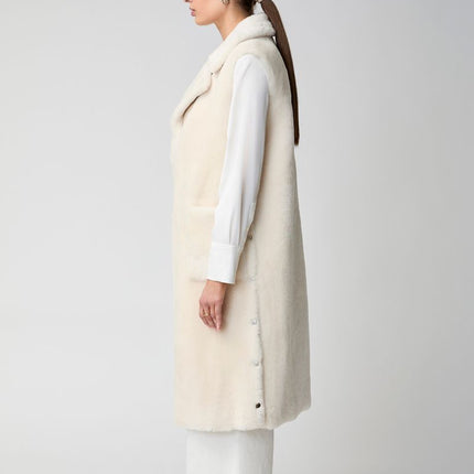 Raelynn Weste | Shearling Lammfell Schwarz