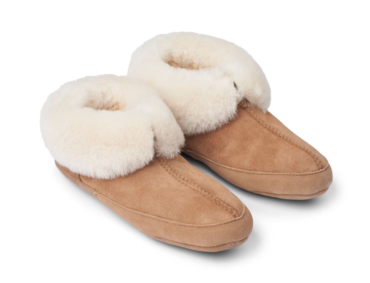Lammfell Hausschuhe Soft Sole | Weiche Sohle | Wildleder