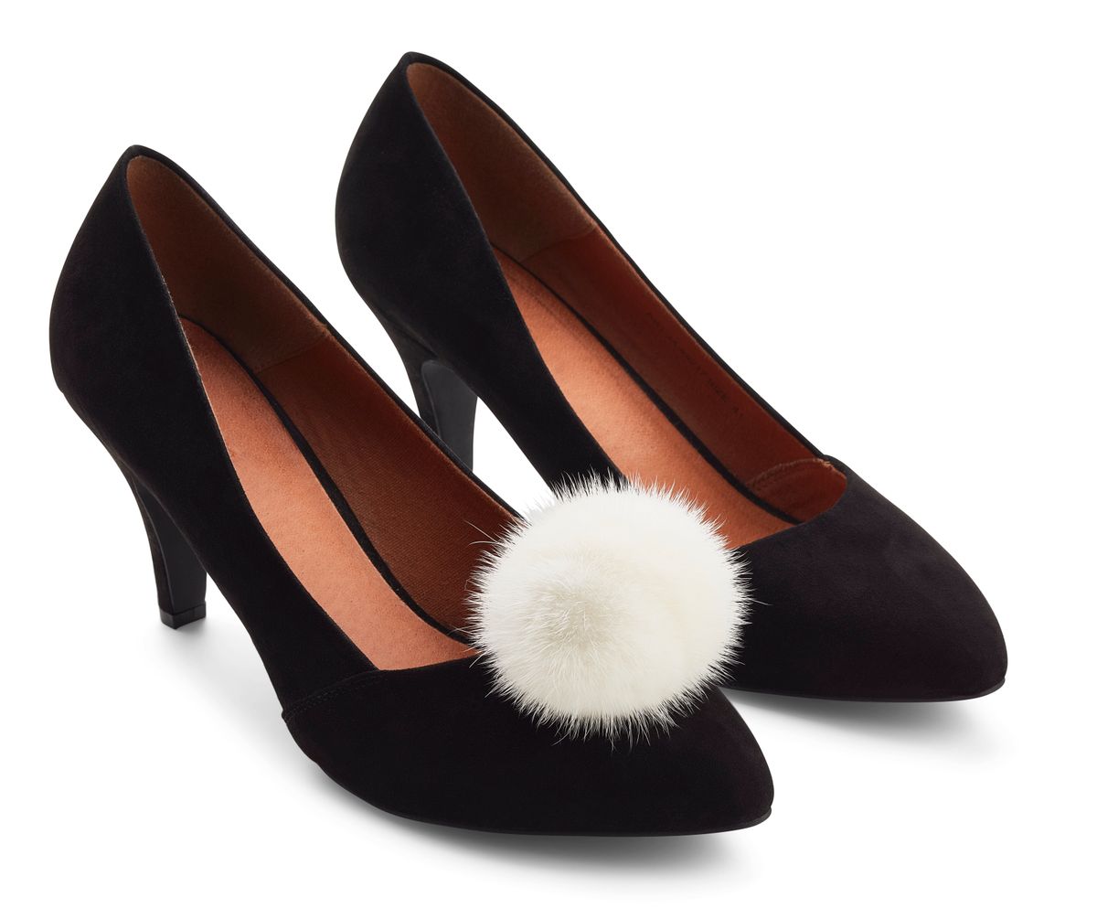 Pompon Schuhclip | Nerz Fellschuhe | Lammfellhaus.at