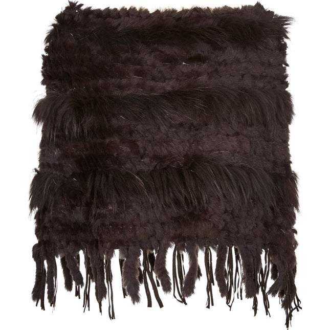 Kamilla Poncho | Kaninchen, Waschbär Dunkelbraun