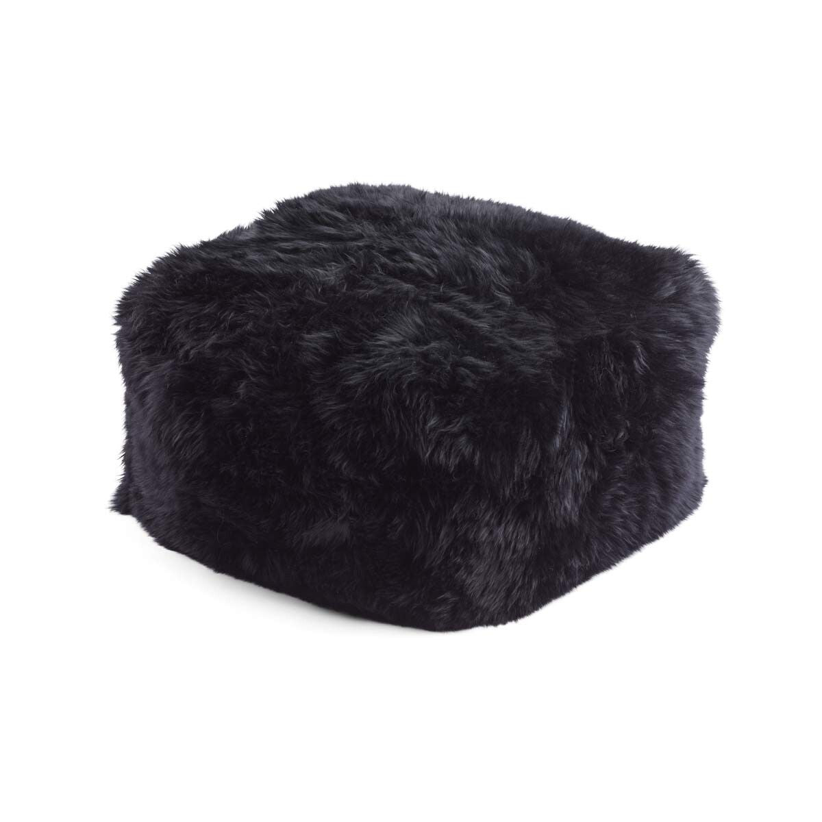 Lammfellpouf | Langhaar | Neuseeland | 50x50x32 cm Poufs | Lammfellhaus.at