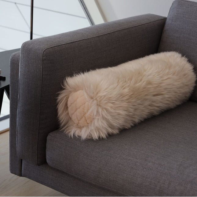 Korallenkissen | Langhaar | Neuseeland | 20x52 cm Elfenbein/Weiß