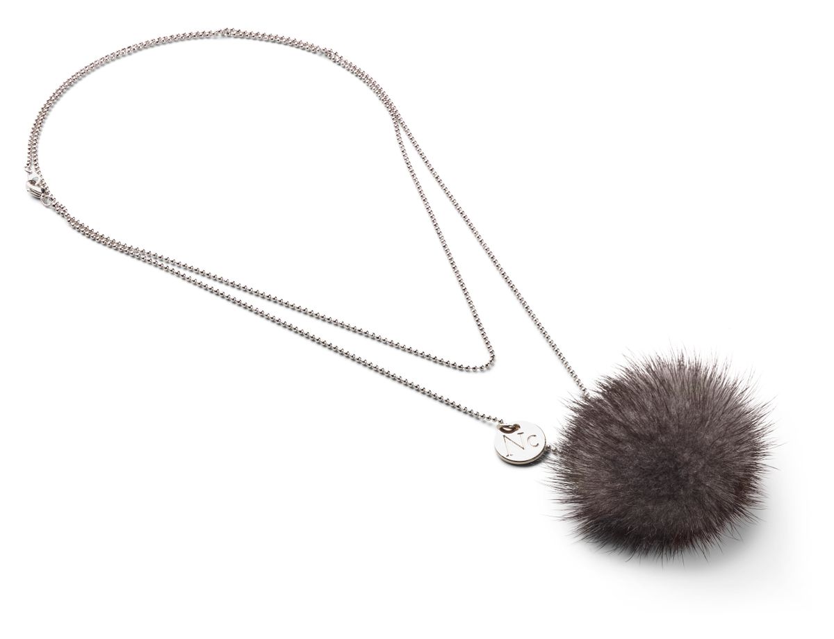 Halskette m. Pompon | Nerz Modeaccessoire | Lammfellhaus.at