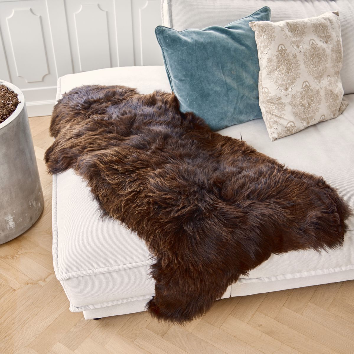 Lammfell Premium | England | 100-110x60 cm Natürlich Dunkelbraun