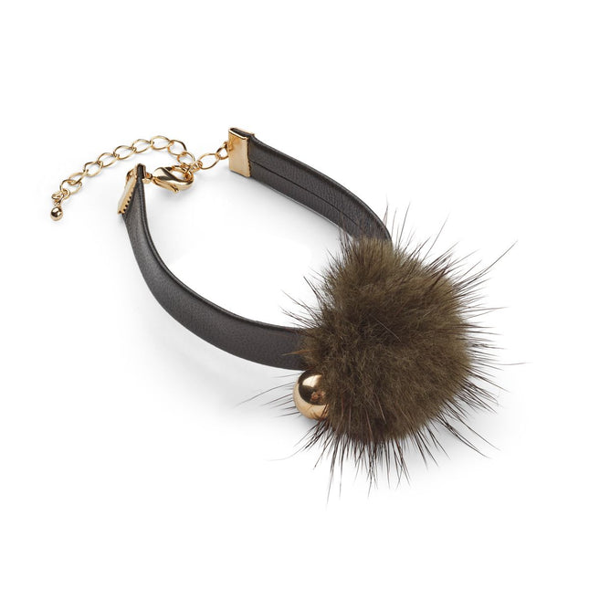Nicki Armband | Nerz, Leder