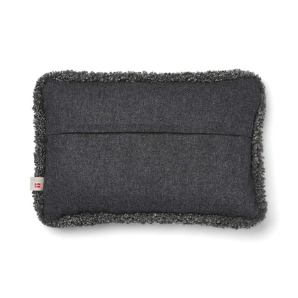 Wollkissen | 100% Wolle | Fellborte | 52x52 cm | 34x52 cm Steingrau/Grafit