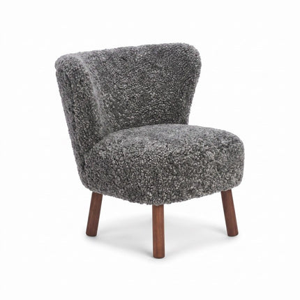 Emily Loungestuhl | Kurzhaar | Design Möbel Grafit