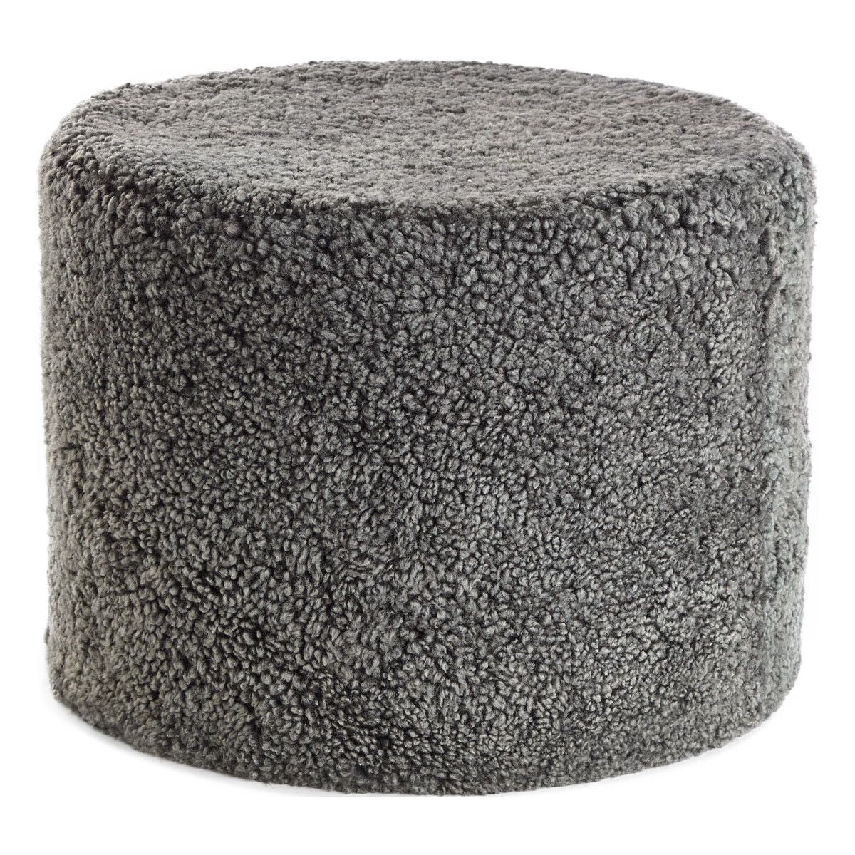 Lammfellpouf Premium | Kurzhaar | Neuseeland | D41x31 cm Poufs | Lammfellhaus.at