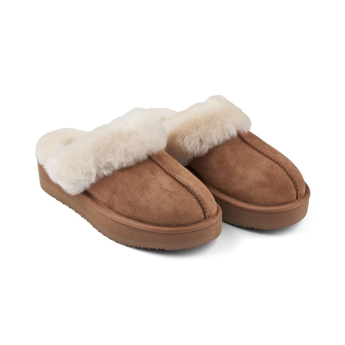 Plateau Slipper | Wildleder, Lammfell Fellschuhe | Lammfellhaus.at
