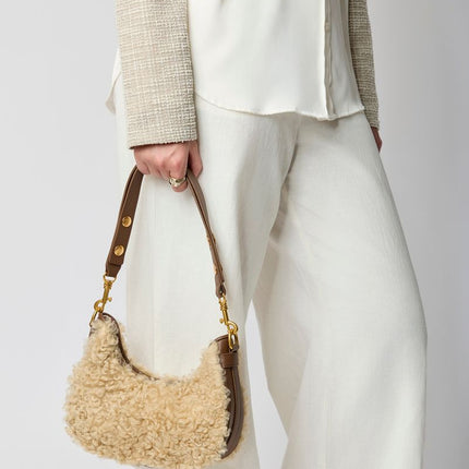 Regan Tasche | Lammwolle, Kalbsleder