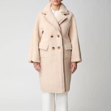 Jill Mantel | Shearling Beige