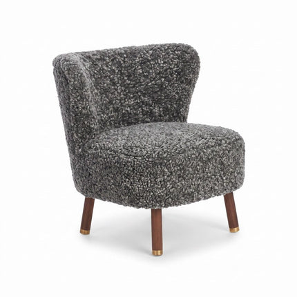 Emil Loungesessel | Premium Lammfell | Kurzhaar Grafit