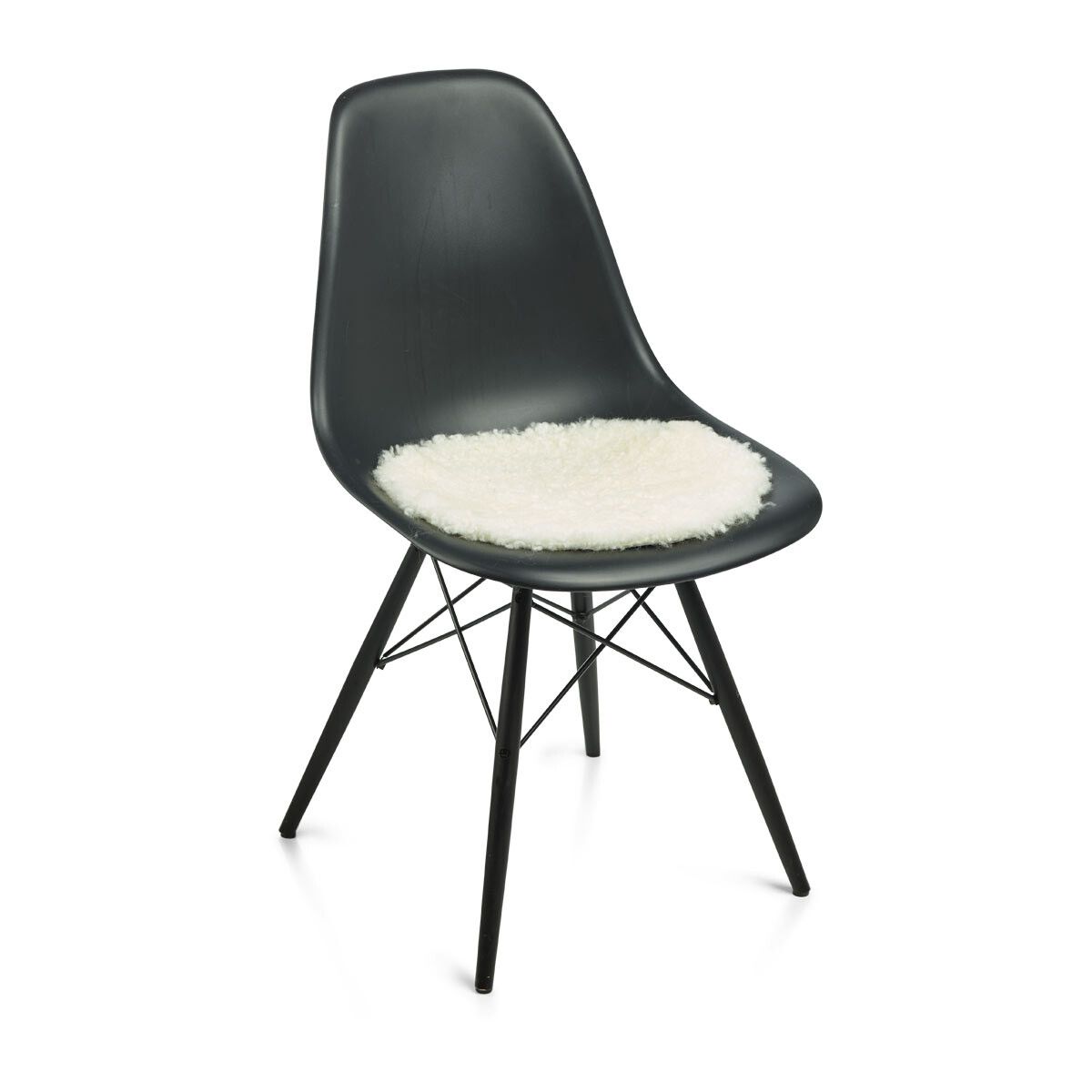 Lammfell Stuhlkissen Premium | Kurzhaar | Neuseeland | D38 cm Sitzkissen | Lammfellhaus.at